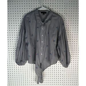 Sanctuary striped tie front top